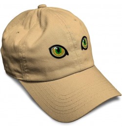 Soft Baseball Cap Animal Cat Eyes Embroidery Cats Twill Cotton Weasel Dad Hats for Men & Women Khaki Design Only $15.89 Baseb...