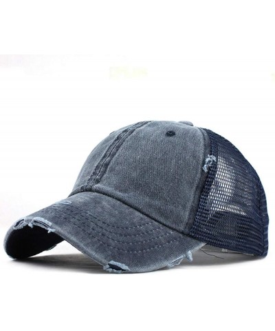 Men Baseball Cap Mesh Cap Curved Brim Snapback Hat Embroidered Baseball Hats for Men Women Gifts Birthday Navy-a $5.50 Baseba...