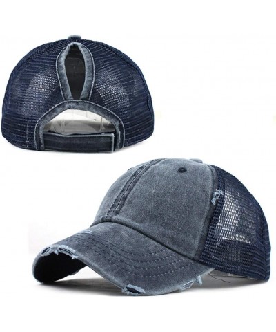 Men Baseball Cap Mesh Cap Curved Brim Snapback Hat Embroidered Baseball Hats for Men Women Gifts Birthday Navy-a $5.50 Baseba...