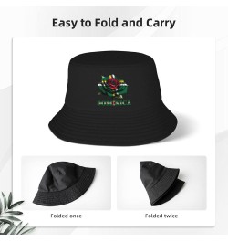 Flag Bucket Hats for Men Women Adult Printed Fishing Hats Sun Hats Novelty Bucket Hats Rose Dominica Flag $11.33 Bucket Hats