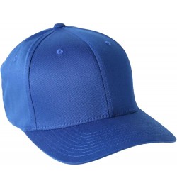 Wooly Combed Twill Fitted Baseball Cap Royal Blue $15.98 Baseball Caps