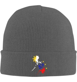 Map of Philippines Cozy Knitted Hat for Winter - Warm Comfort Black Deep Heather $11.41 Skullies & Beanies