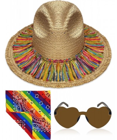 Cinco de Mayo Straw Hat with Colorful Tassel Summer Seaside Holiday Outing Female Mexican Starw Hats for Women Men Adult $9.3...