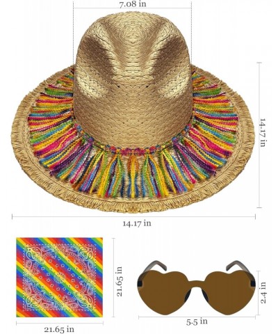 Cinco de Mayo Straw Hat with Colorful Tassel Summer Seaside Holiday Outing Female Mexican Starw Hats for Women Men Adult $9.3...