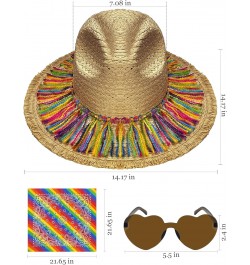 Cinco de Mayo Straw Hat with Colorful Tassel Summer Seaside Holiday Outing Female Mexican Starw Hats for Women Men Adult $9.3...