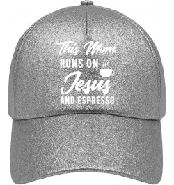 Sun hat Jesus Jesus Golf Hats Mountain hat Gifts for Mom Beach Caps Suitable for Summer Casual Silver Color $10.35 Cowboy Hats