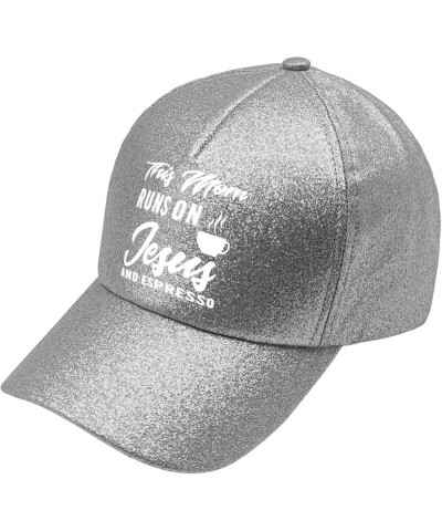 Sun hat Jesus Jesus Golf Hats Mountain hat Gifts for Mom Beach Caps Suitable for Summer Casual Silver Color $10.35 Cowboy Hats