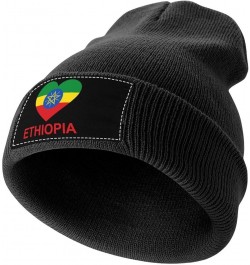 Love Ethiopia Knit Hat Warm Beanie Cap Cuffed Soft Skull Cap Winter Hats for Men and Women Black-style $11.16 Skullies & Beanies