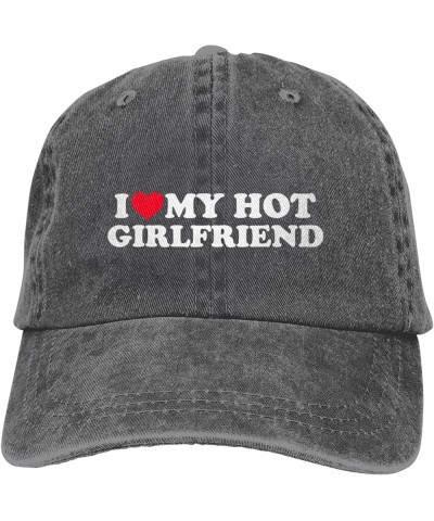 I Love My Hot Girlfriend GF I Heart My Hot Girlfriend Gifts Men Baseball Cap Dad Hat Trucker Hats Snapback Hat Deep Heather $...