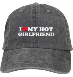 I Love My Hot Girlfriend GF I Heart My Hot Girlfriend Gifts Men Baseball Cap Dad Hat Trucker Hats Snapback Hat Deep Heather $...