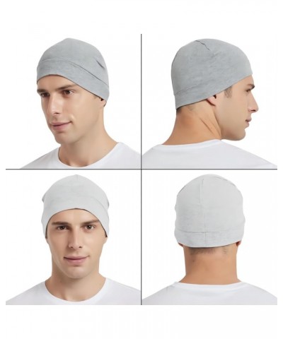 Cotton Skull Caps for Men Women,2-Pack Lightweight Beanie Sleep Hats Breathable Helmet Liner Light Grey & White Smoke $7.41 S...