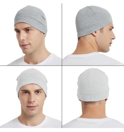 Cotton Skull Caps for Men Women,2-Pack Lightweight Beanie Sleep Hats Breathable Helmet Liner Light Grey & White Smoke $7.41 S...