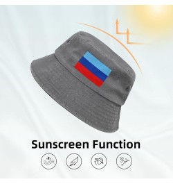 Flag of The Luhansk People's Republic Bucket Hat for Men Women Outdoor Washed Cotton Sun Hats Travel Beach Hat Gray $11.48 Bu...