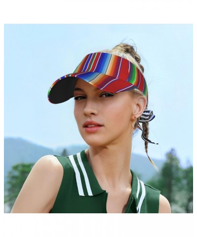 Mexican Serape Stripes Pattern Sports Sun Visor Hat Sun-Proof Tennis Baseball Cap Summer Sun Hat for Women Men, Fashion $11.2...