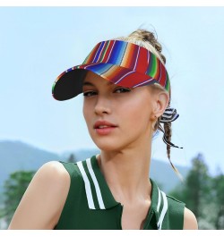 Mexican Serape Stripes Pattern Sports Sun Visor Hat Sun-Proof Tennis Baseball Cap Summer Sun Hat for Women Men, Fashion $11.2...