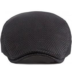 Men Flat Cap Newsboy Hat Beret Cabbie Ivy Cap Adjustable Gatsby Hat Driving Hunting Cap W-black $8.31 Newsboy Caps