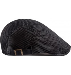 Men Flat Cap Newsboy Hat Beret Cabbie Ivy Cap Adjustable Gatsby Hat Driving Hunting Cap W-black $8.31 Newsboy Caps