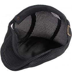 Men Flat Cap Newsboy Hat Beret Cabbie Ivy Cap Adjustable Gatsby Hat Driving Hunting Cap W-black $8.31 Newsboy Caps