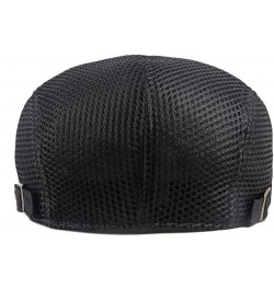 Men Flat Cap Newsboy Hat Beret Cabbie Ivy Cap Adjustable Gatsby Hat Driving Hunting Cap W-black $8.31 Newsboy Caps