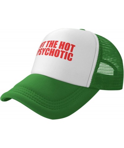 Men and Women Baseball Hat Adjustable I Put The Hot in Psychotic Mesh Trucker Cap Classic Dad Hat Green $9.76 Baseball Caps