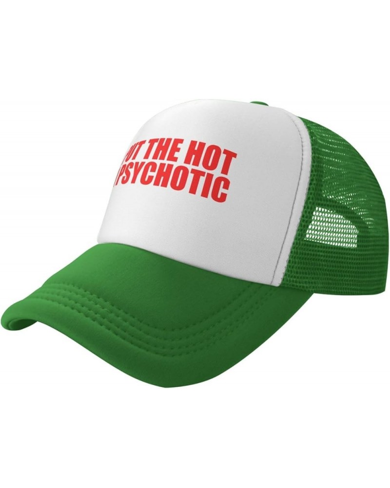 Men and Women Baseball Hat Adjustable I Put The Hot in Psychotic Mesh Trucker Cap Classic Dad Hat Green $9.76 Baseball Caps