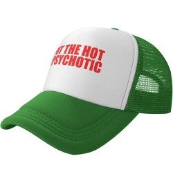 Men and Women Baseball Hat Adjustable I Put The Hot in Psychotic Mesh Trucker Cap Classic Dad Hat Green $9.76 Baseball Caps