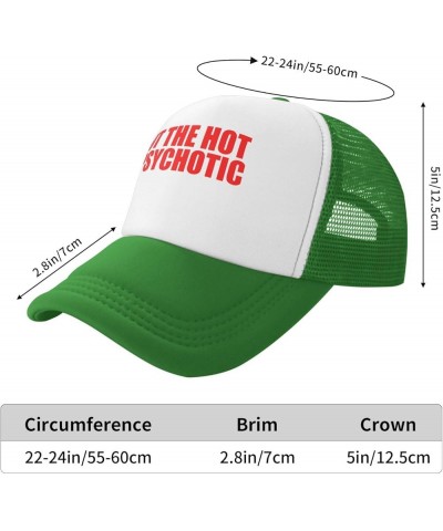 Men and Women Baseball Hat Adjustable I Put The Hot in Psychotic Mesh Trucker Cap Classic Dad Hat Green $9.76 Baseball Caps