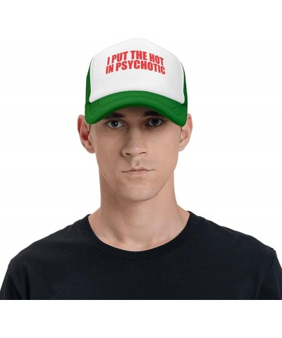 Men and Women Baseball Hat Adjustable I Put The Hot in Psychotic Mesh Trucker Cap Classic Dad Hat Green $9.76 Baseball Caps