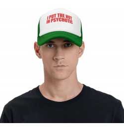 Men and Women Baseball Hat Adjustable I Put The Hot in Psychotic Mesh Trucker Cap Classic Dad Hat Green $9.76 Baseball Caps