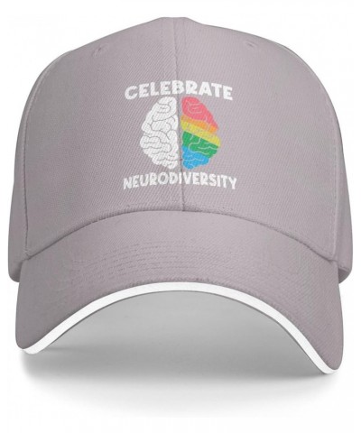 Celebrate Neurodiversity Autism Rainbow Hat for Men Women Classic Baseball Cap Low Profile Golf Hat Black Unisex Gray $10.95 ...