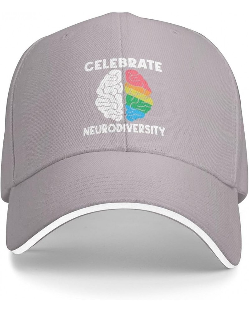 Celebrate Neurodiversity Autism Rainbow Hat for Men Women Classic Baseball Cap Low Profile Golf Hat Black Unisex Gray $10.95 ...