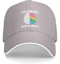 Celebrate Neurodiversity Autism Rainbow Hat for Men Women Classic Baseball Cap Low Profile Golf Hat Black Unisex Gray $10.95 ...