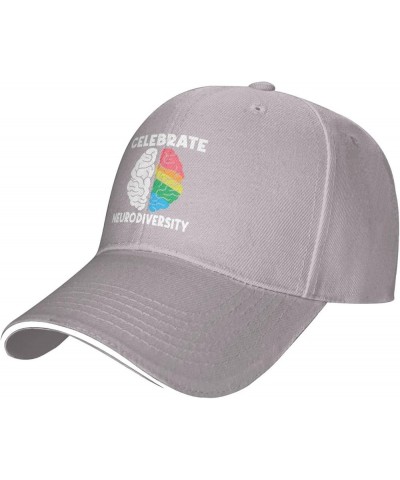 Celebrate Neurodiversity Autism Rainbow Hat for Men Women Classic Baseball Cap Low Profile Golf Hat Black Unisex Gray $10.95 ...