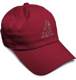 Soft Baseball Cap Walrus Outline Embroidery Wild Animals Twill Cotton Dad Hats for Men & Women Burgundy Design Only $12.96 Ba...