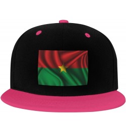 Silk Style Flag of Burkina Faso Snapback Hat for Men Women Baseball Cap Trucker Flat Bill Hats Dad Caps Pink $10.18 Baseball ...