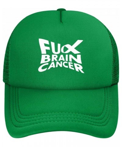 Fuck Brain Cancer Baseball Cap Canvas Mesh-Back Cap Green $19.44 Baseball Caps