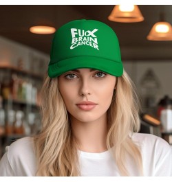 Fuck Brain Cancer Baseball Cap Canvas Mesh-Back Cap Green $19.44 Baseball Caps