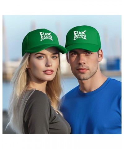 Fuck Brain Cancer Baseball Cap Canvas Mesh-Back Cap Green $19.44 Baseball Caps