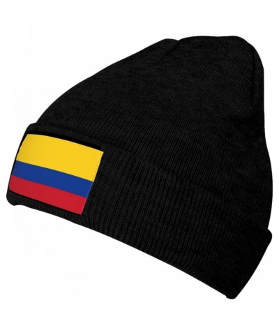 Colombian Flag Knit Beanie Hat Winter Fall Headwear for Men Women Warm Stocking Skull-Cap for Cold Weather Skate Black_602 $1...