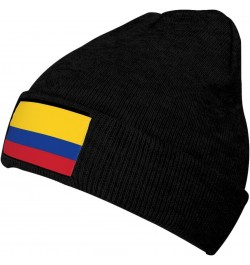 Colombian Flag Knit Beanie Hat Winter Fall Headwear for Men Women Warm Stocking Skull-Cap for Cold Weather Skate Black_602 $1...