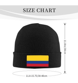 Colombian Flag Knit Beanie Hat Winter Fall Headwear for Men Women Warm Stocking Skull-Cap for Cold Weather Skate Black_602 $1...