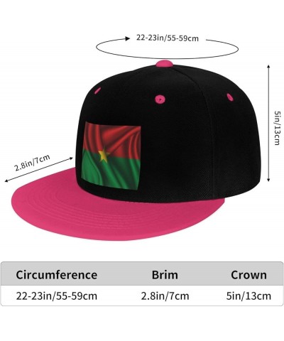 Silk Style Flag of Burkina Faso Snapback Hat for Men Women Baseball Cap Trucker Flat Bill Hats Dad Caps Pink $10.18 Baseball ...