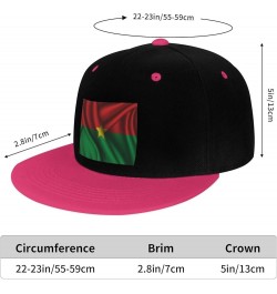 Silk Style Flag of Burkina Faso Snapback Hat for Men Women Baseball Cap Trucker Flat Bill Hats Dad Caps Pink $10.18 Baseball ...