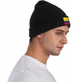 Colombian Flag Knit Beanie Hat Winter Fall Headwear for Men Women Warm Stocking Skull-Cap for Cold Weather Skate Black_602 $1...