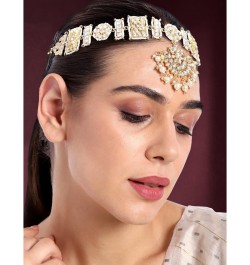 Indian Traditional Bollywood Kundan Studded Maang Tikka Matha Patti for Women Jewelry $15.75 Headbands