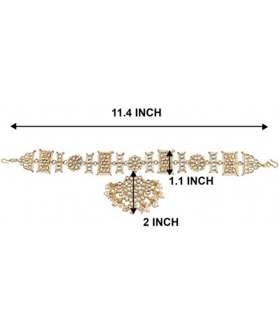 Indian Traditional Bollywood Kundan Studded Maang Tikka Matha Patti for Women Jewelry $15.75 Headbands