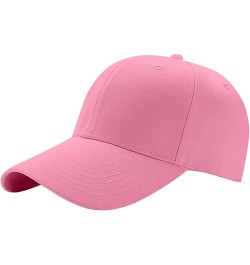 Men Women Adjustable Baseball Cap Vintage Twill Plain Dad Hat Cotton Washed Distressed Hats with Ponytail Hot Pink $5.97 Base...