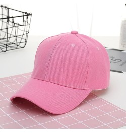 Men Women Adjustable Baseball Cap Vintage Twill Plain Dad Hat Cotton Washed Distressed Hats with Ponytail Hot Pink $5.97 Base...