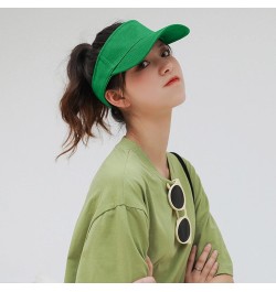 Sun Visor Hats Women Sports Multi Color Tennis UPF Cap for Men Women Headwear Outdoor Summer Travel Green $5.70 Visors