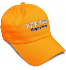 Soft Baseball Cap New York Empire State Cotton Dad Hats for Men & Women Orange $12.04 Baseball Caps